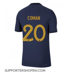 Frankrike Kingsley Coman #20 Hemma Matchtröja VM 2022 Kortärmad
